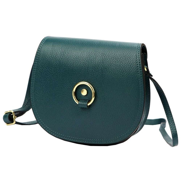 Moteriška odinė rankinė Florence 38, mėlyna, crossbody stiliaus