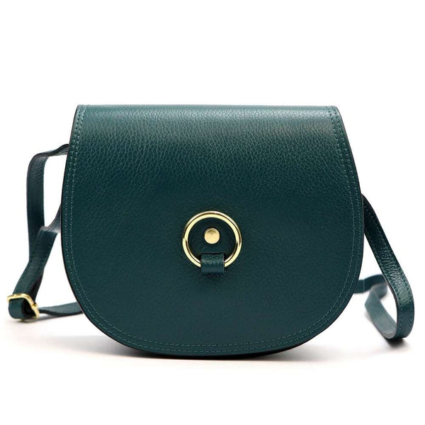 Moteriška odinė rankinė Florence 38, mėlyna, crossbody stiliaus