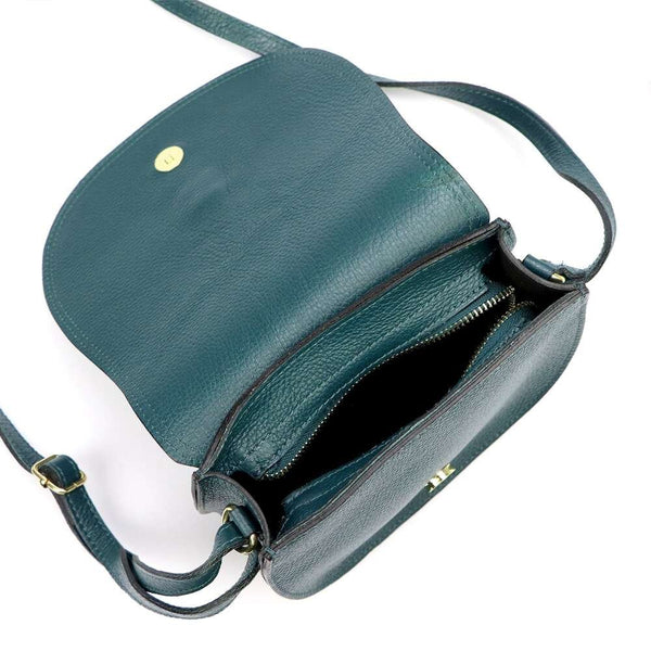 Moteriška odinė rankinė Florence 38, mėlyna, crossbody stiliaus