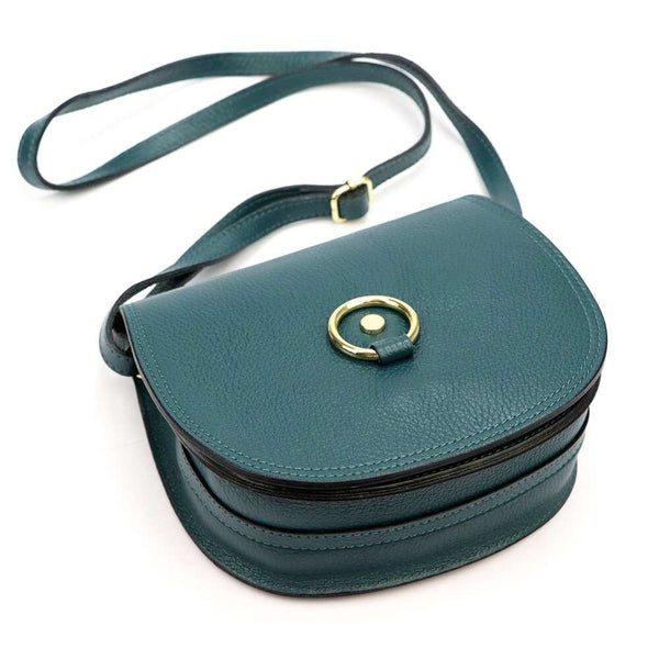 Moteriška odinė rankinė Florence 38, mėlyna, crossbody stiliaus