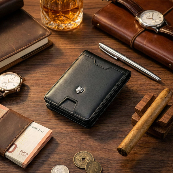 Vyriška plona piniginė, kortelių dėklas su RFID S24