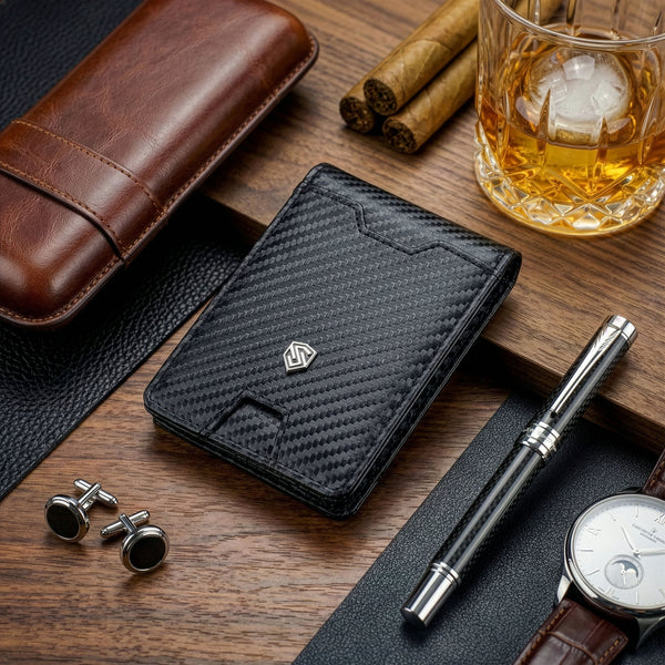 Vyriška plona piniginė, kortelių dėklas su RFID S25