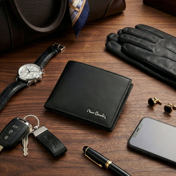 Vyriška piniginė Pierre Cardin, juoda, natūrali oda, RFID apsauga 75TILAK