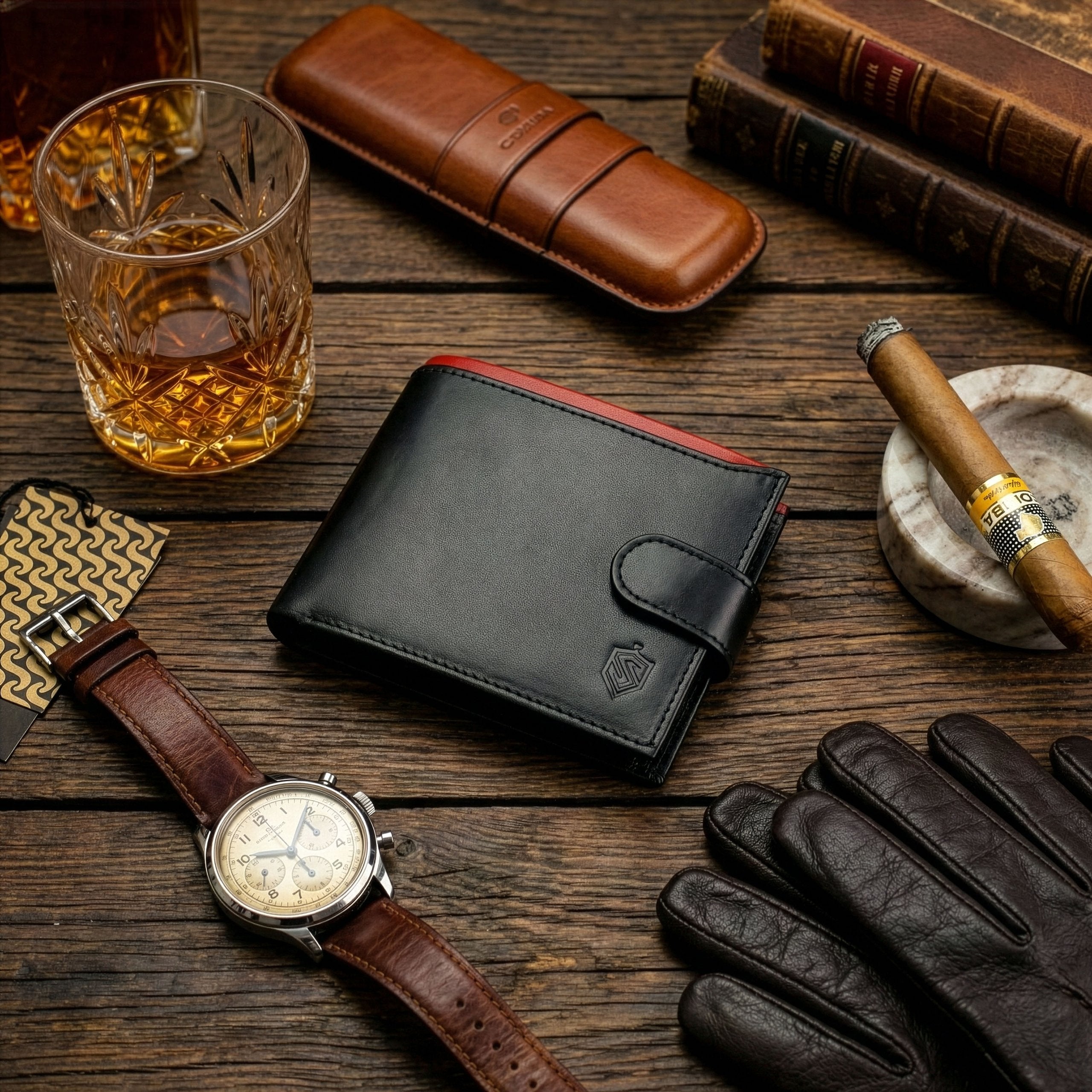 Vyriška natūralios odos piniginė Stevens Z06-325A, juoda