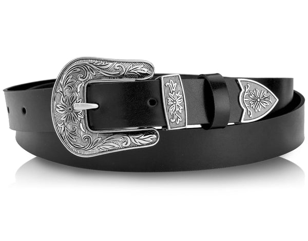 Odinis diržas moterims Stevens Retro Vintage, juodas