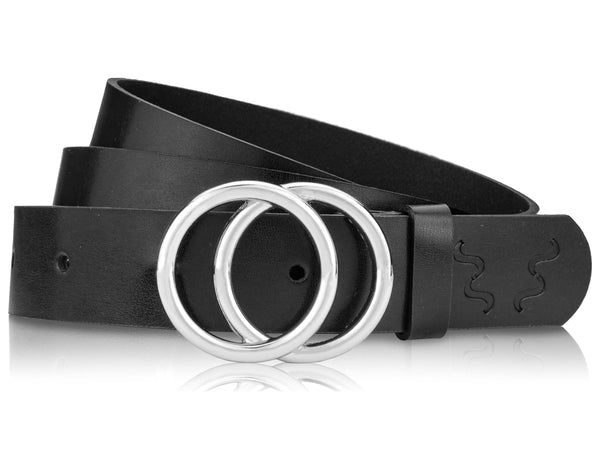 Odinis diržas moterims Stevens Layla, juodas