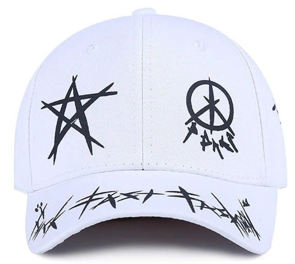 Unisex Graffiti Kepurė su Snapeliu