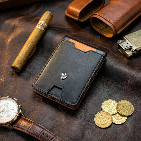 Vyriška plona piniginė, kortelių dėklas su RFID F02 S20