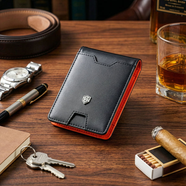 Vyriška plona piniginė, kortelių dėklas su RFID S23
