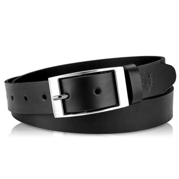 Diržas moterims iš natūralios odos Stevens, juodas