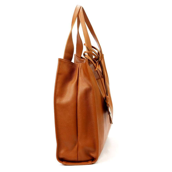 Moteriška odinė shopper tipo rankinė Gregorio 1725, ruda, talpina A4