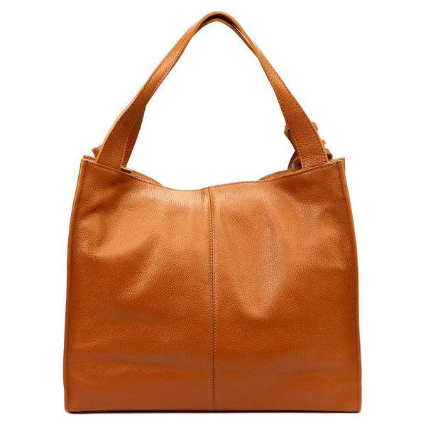 Moteriška odinė shopper tipo rankinė Gregorio 1725, ruda, talpina A4