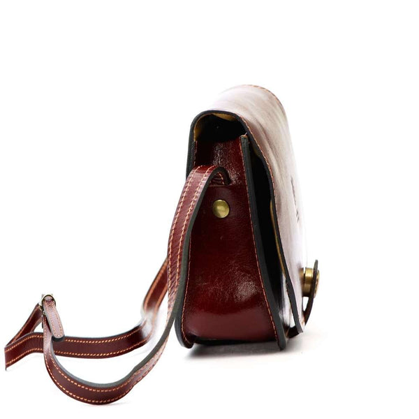 Moteriška odinė rankinė Florence ART. 882, kaštoninė, crossbody