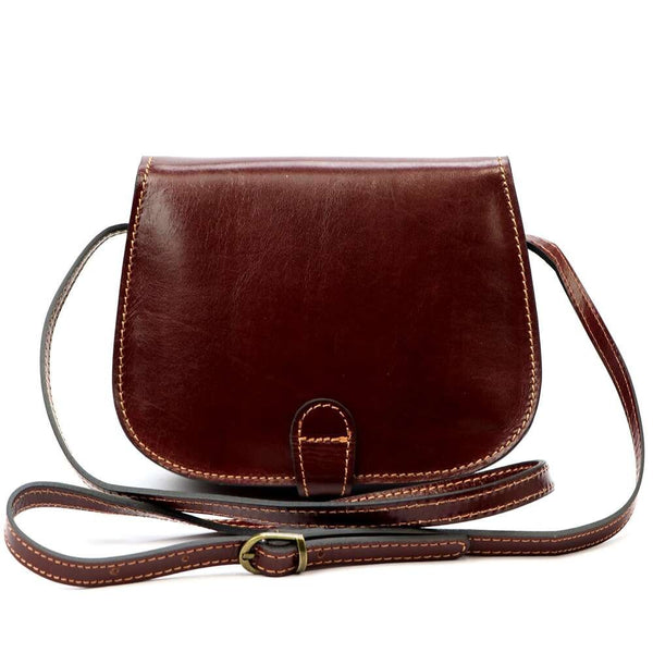 Moteriška odinė rankinė Florence ART. 882, kaštoninė, crossbody