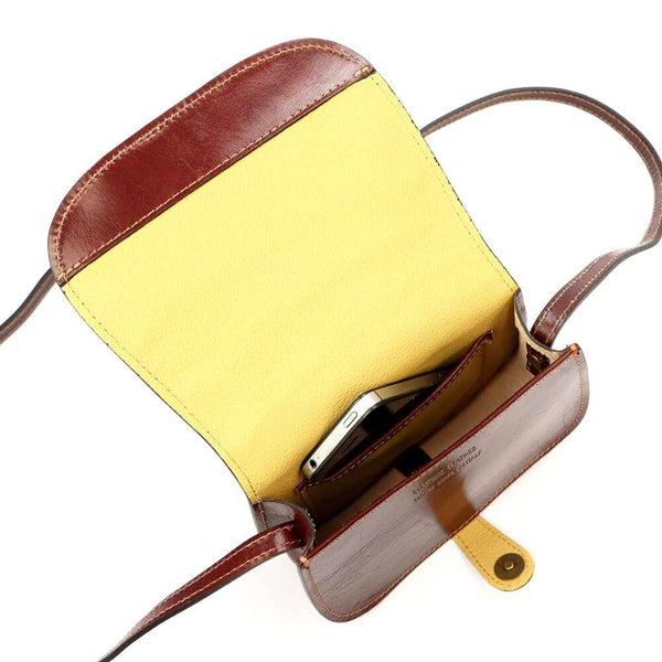 Moteriška odinė rankinė Florence ART. 882, kaštoninė, crossbody