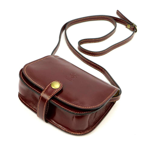 Moteriška odinė rankinė Florence ART. 882, kaštoninė, crossbody