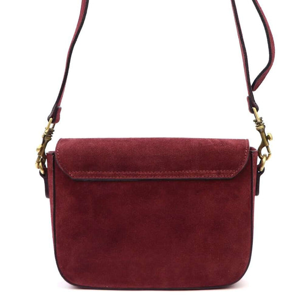 Moteriška odinė rankinė Luka 24-057-2, bordo, maža crossbody