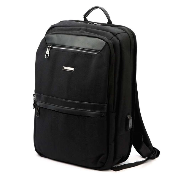 Unisex miesto kuprinė B.Cavalli BC1326, juoda, talpi A4 formatui