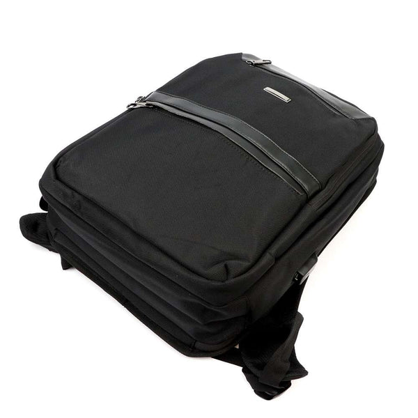 Unisex miesto kuprinė B.Cavalli BC1326, juoda, talpi A4 formatui