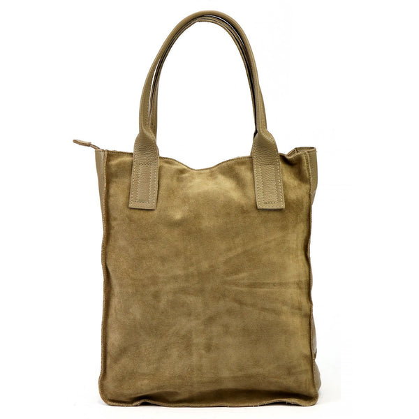 Moteriška didelė odinė shopper tipo rankinė Angelo, ruda, A4