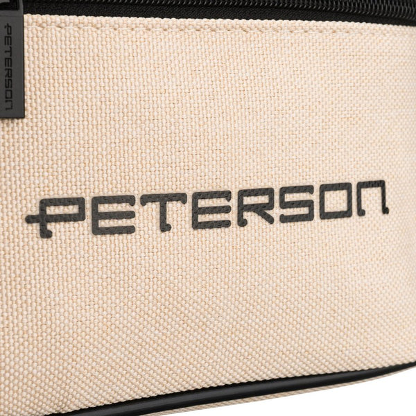 Vieno skyriaus kosmetinė iš sintetinio audinio Peterson, smėlio ir juoda RT23
