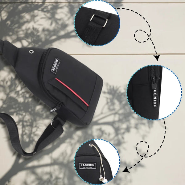 Maža sportinė kuprinė vyrams L132, juoda R279