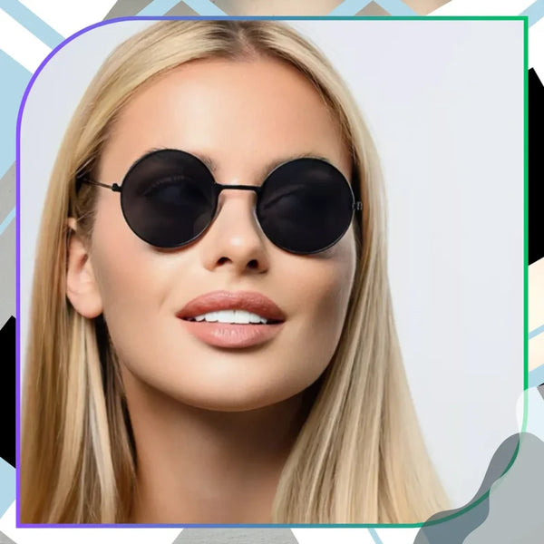 Klasikiniai apvalūs akiniai nuo saulės „Lenon“ – UV400, unisex