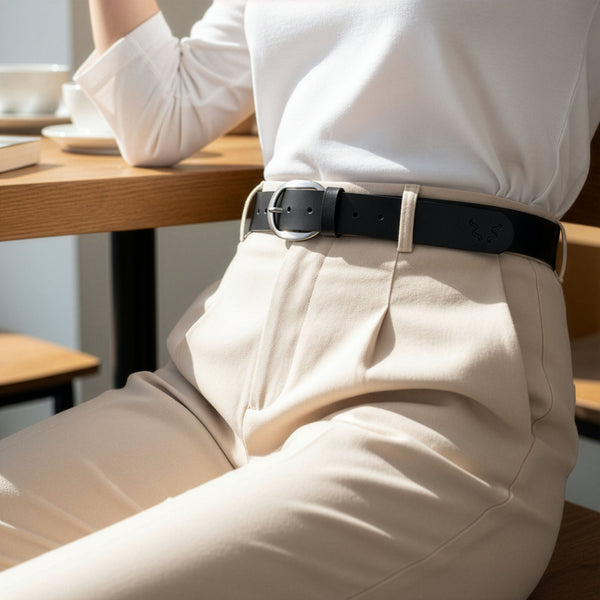 Odinis diržas moterims Stevens Layla, juodas