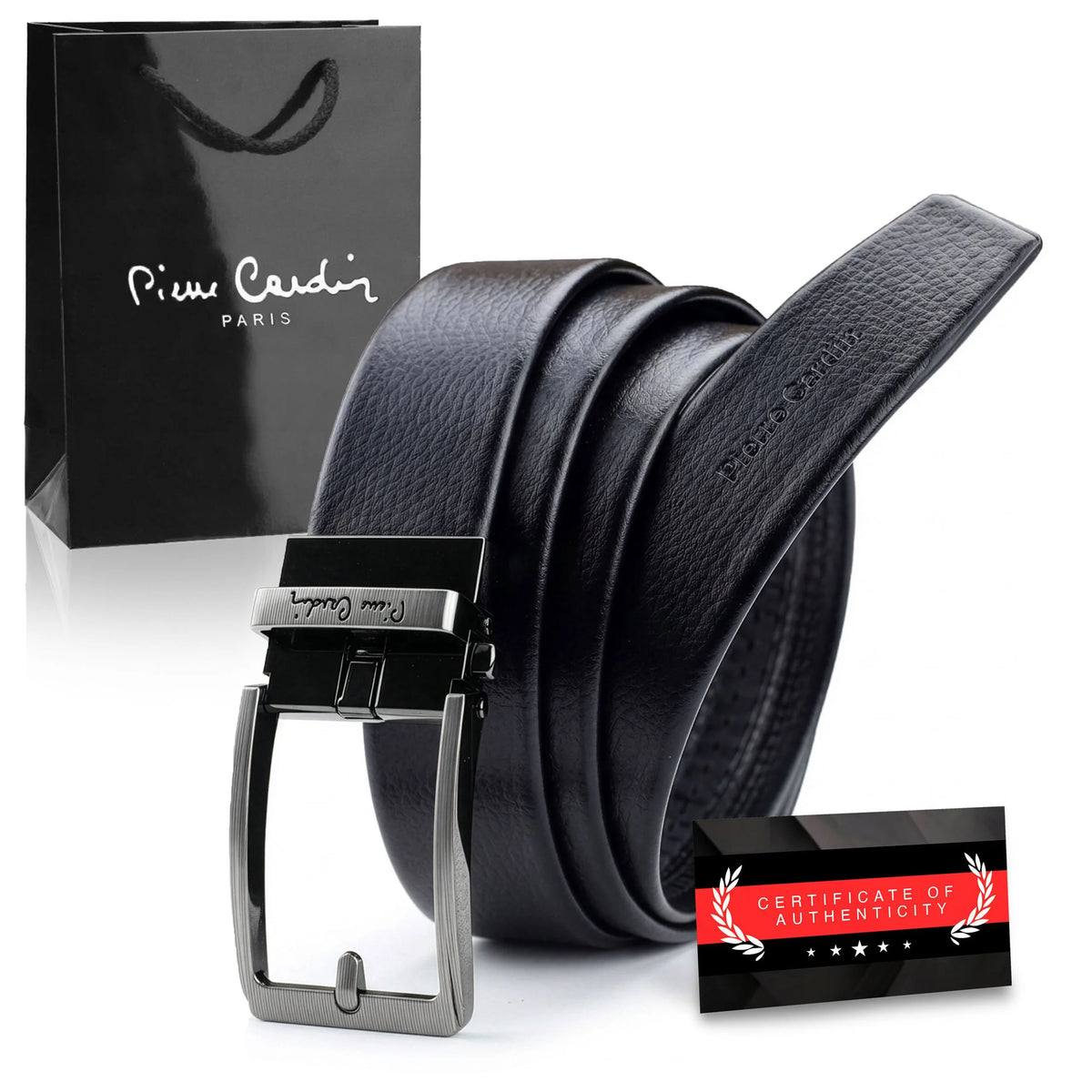 Vyriškas automatinis diržas Pierre Cardin, juodas D40021