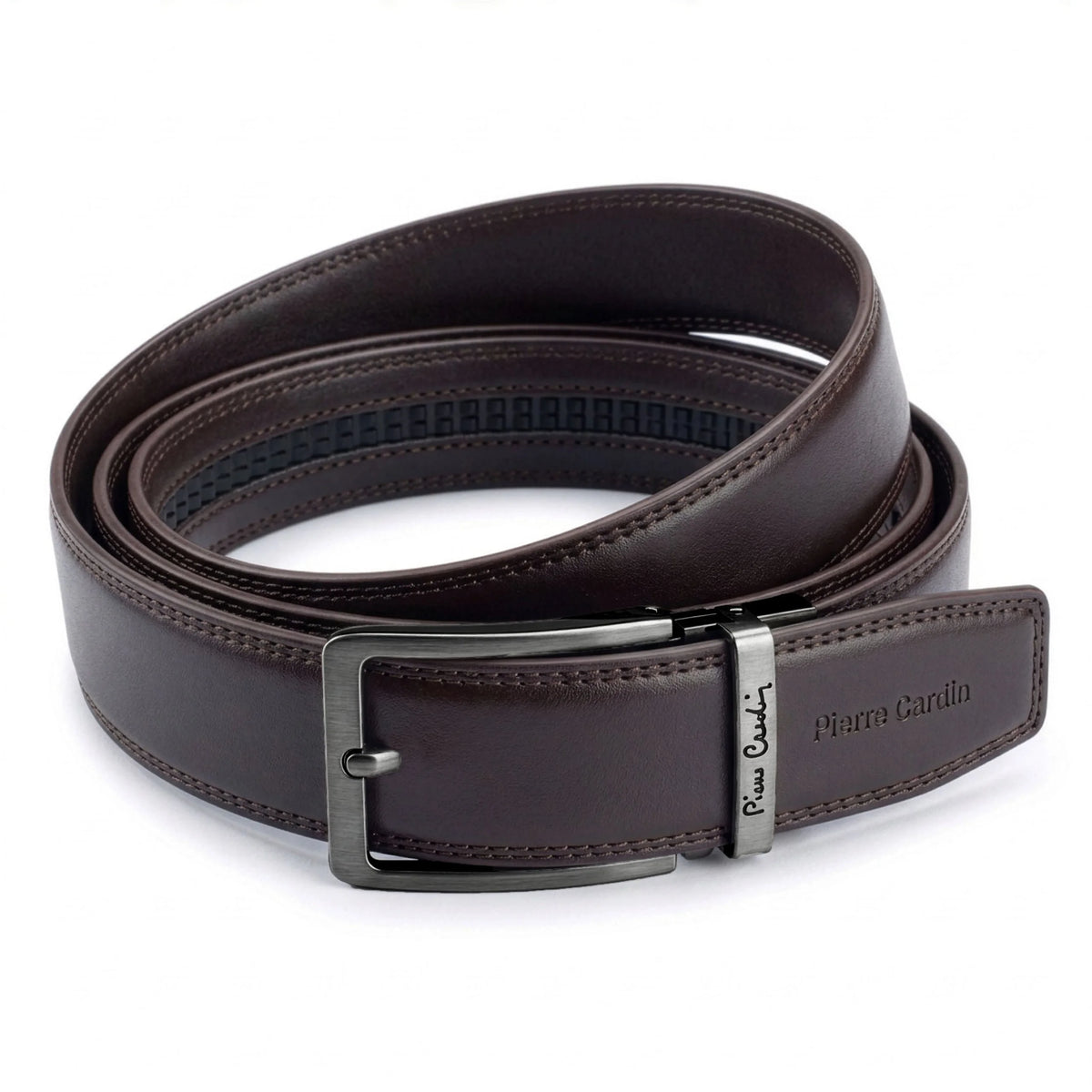 Vyriškas diržas su automatine sagtimi Pierre Cardin, rudas D40023