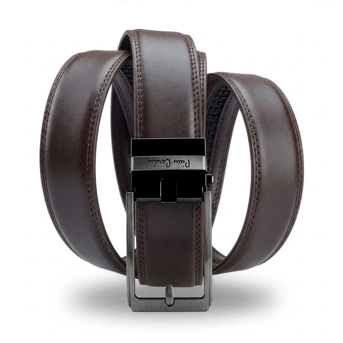 Vyriškas diržas su automatine sagtimi Pierre Cardin, rudas D40023