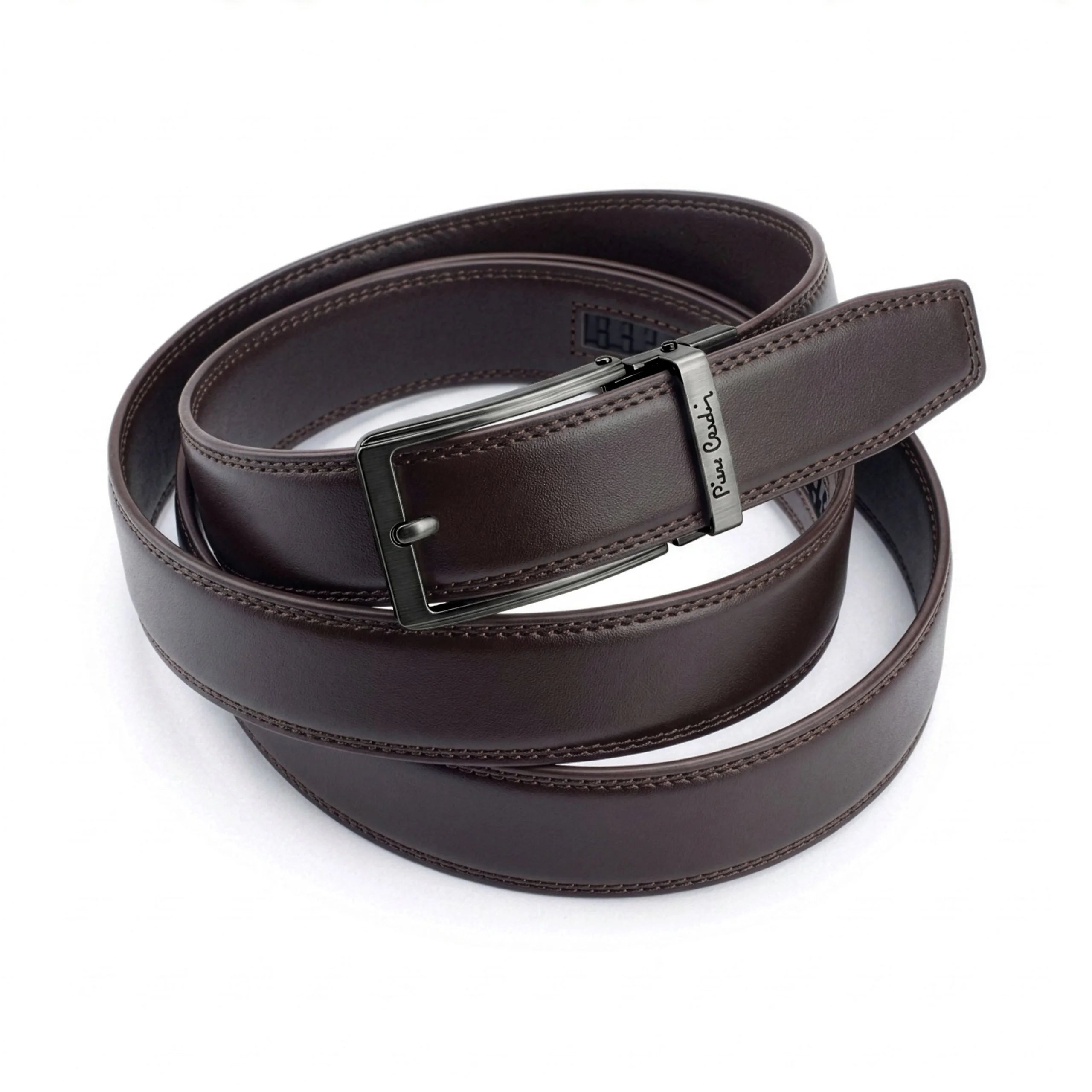 Vyriškas diržas su automatine sagtimi Pierre Cardin, rudas D40023