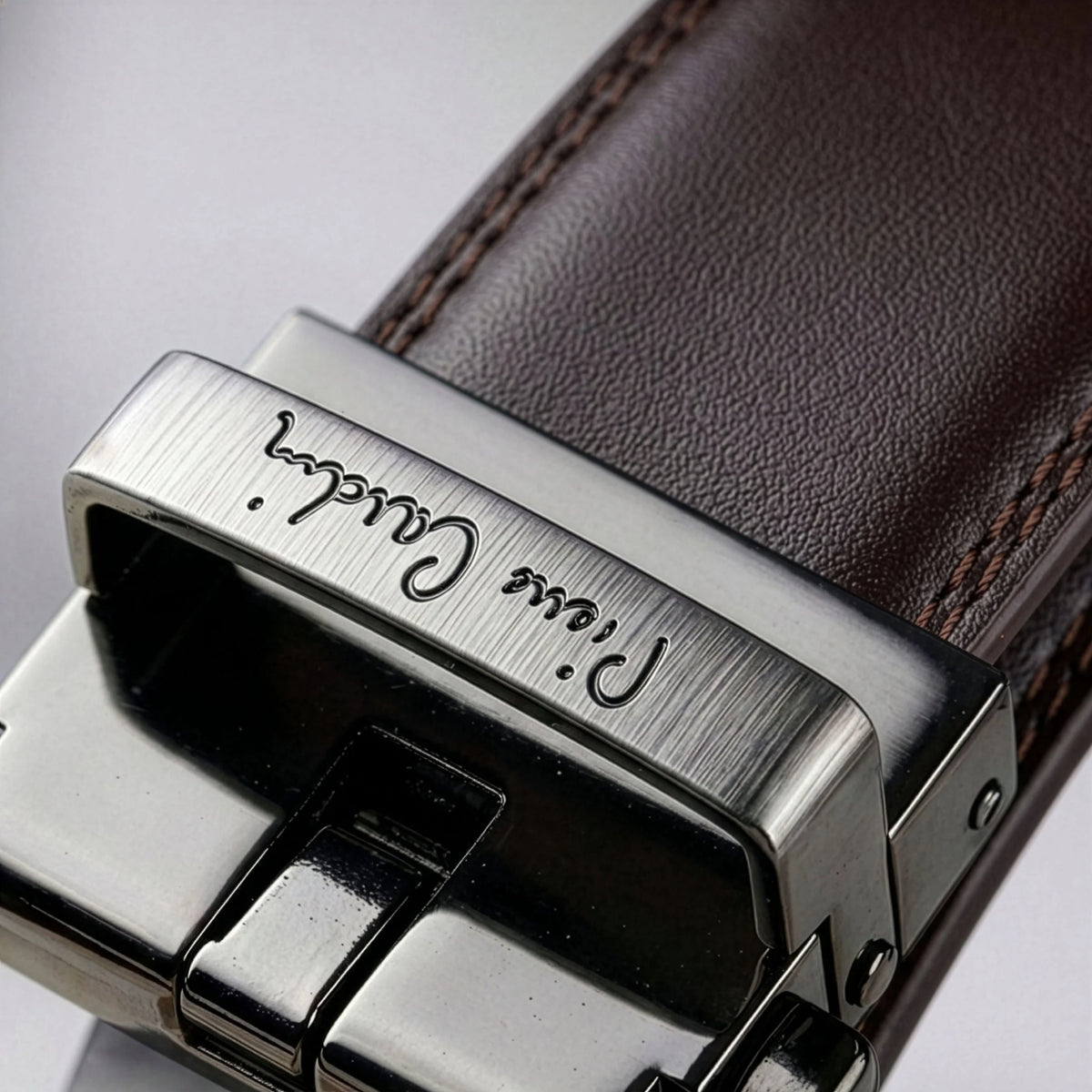 Vyriškas diržas su automatine sagtimi Pierre Cardin, rudas D40023