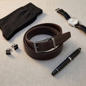 Vyriškas diržas su automatine sagtimi Pierre Cardin, rudas D40023