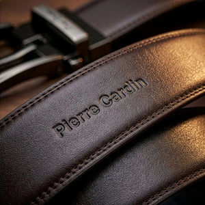 Vyriškas diržas su automatine sagtimi Pierre Cardin, rudas D40023