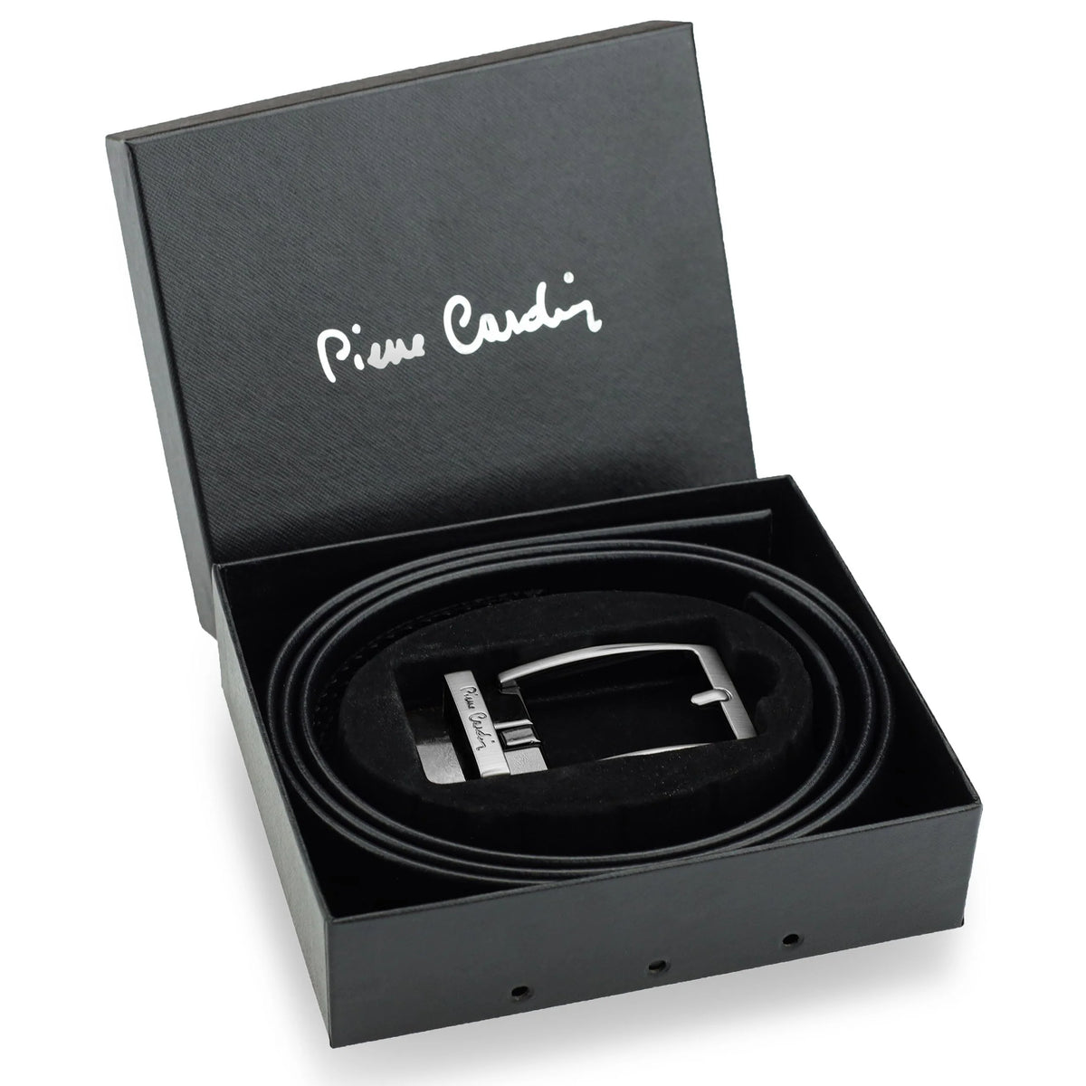Vyriškas automatinis diržas Pierre Cardin, juodas, dovanų dėžutėje D40027