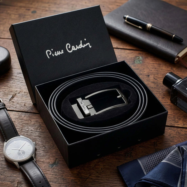 Vyriškas automatinis diržas Pierre Cardin, juodas D40029
