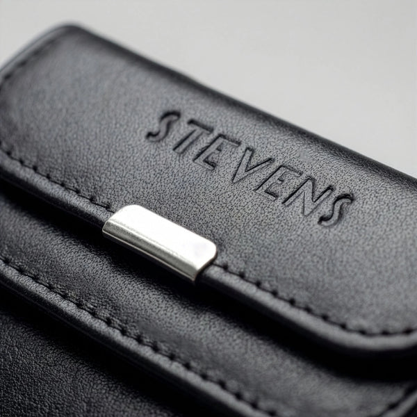 Maža moteriška odinė piniginė su RFID apsauga STEVENS, juoda D40038