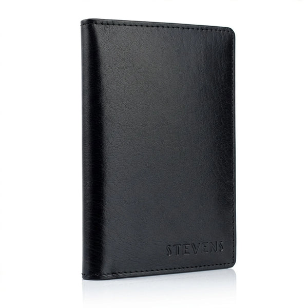 Odinis paso ir dokumentų dėklas su RFID STEVENS, juodas D40041