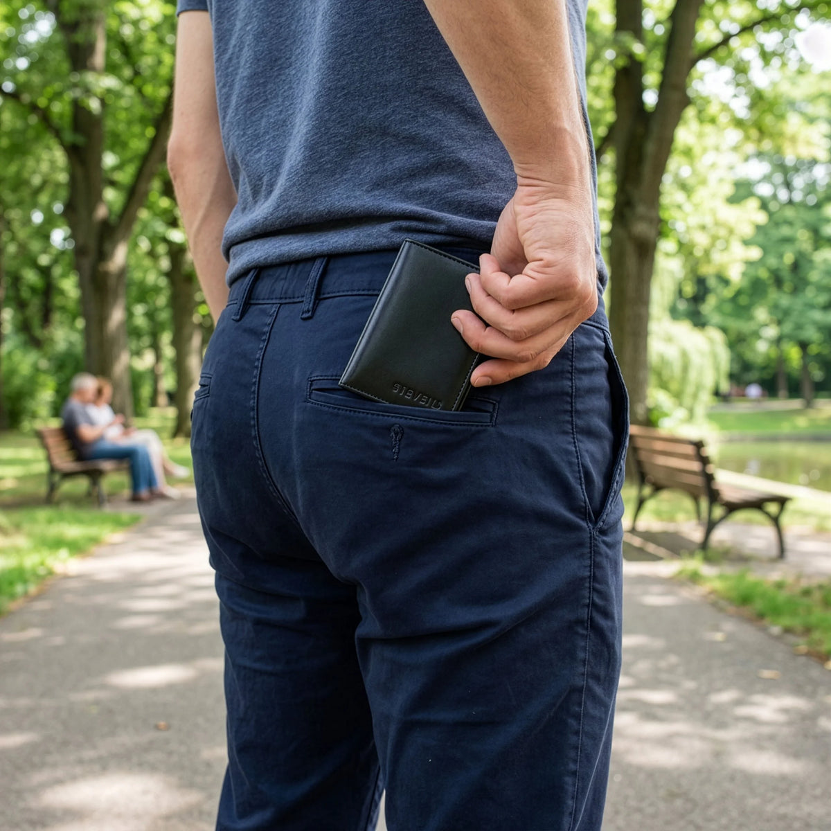 Vyriška plona odinė dokumentų ir kortelių piniginė STEVENS, juoda, RFID D40042