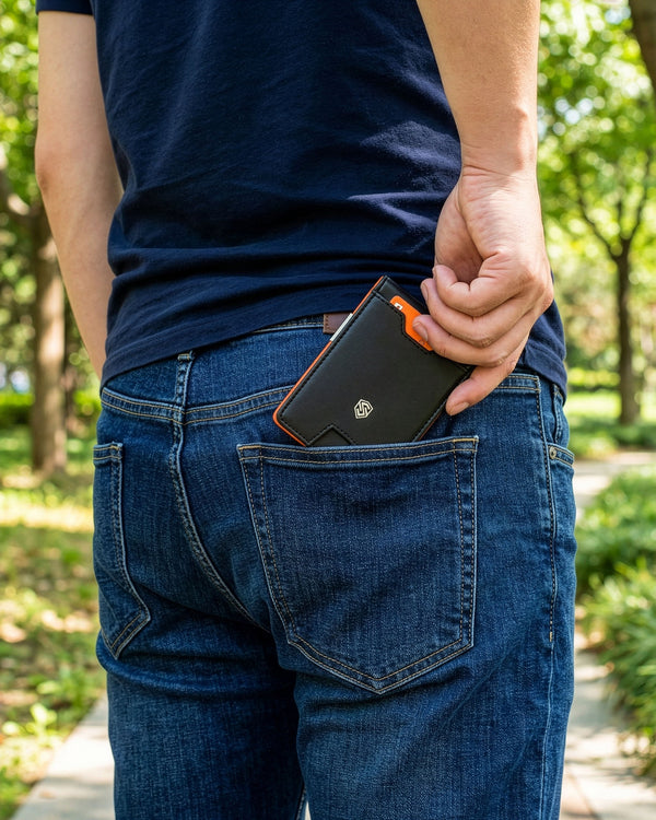 Vyriška plona piniginė, kortelių dėklas su RFID F02 S21