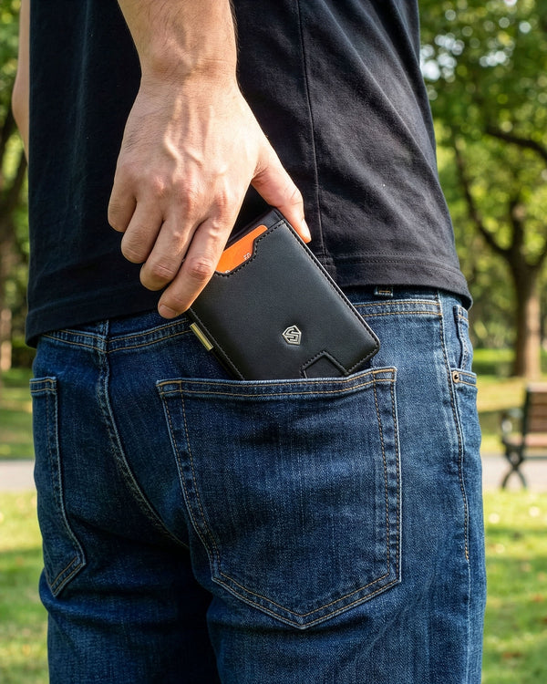 Vyriška plona piniginė, kortelių dėklas su RFID S24