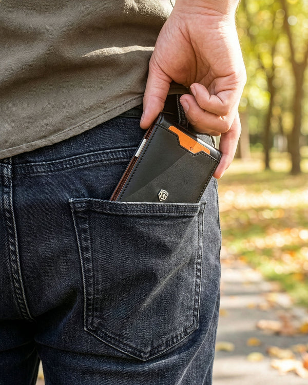 Vyriška plona piniginė, kortelių dėklas su RFID S22