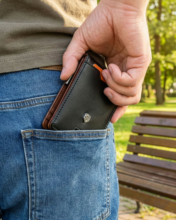 Vyriška plona piniginė, kortelių dėklas su RFID F02 S20