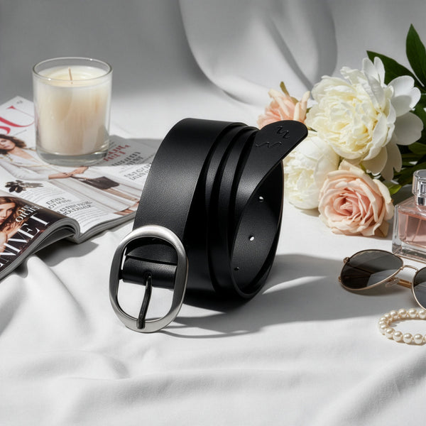 Odinis diržas moterims Stevens Layla, juodas