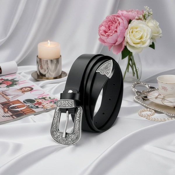 Odinis diržas moterims Stevens Retro Vintage, juodas