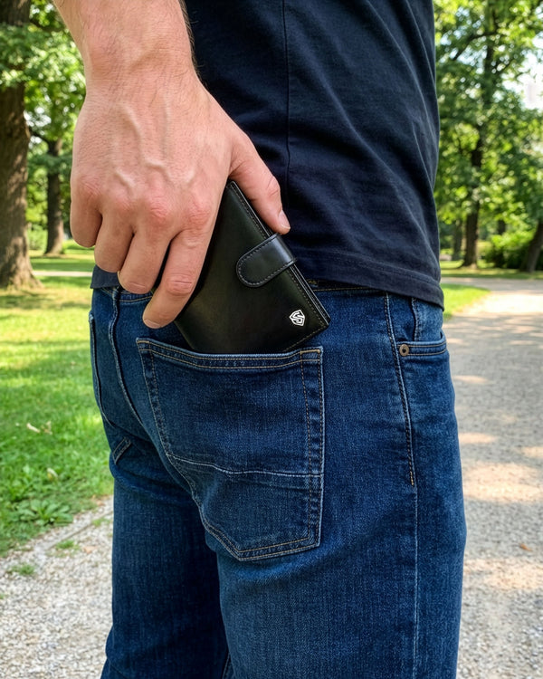 Vyriška odinė piniginė Stevens su RFID apsauga 326A S181