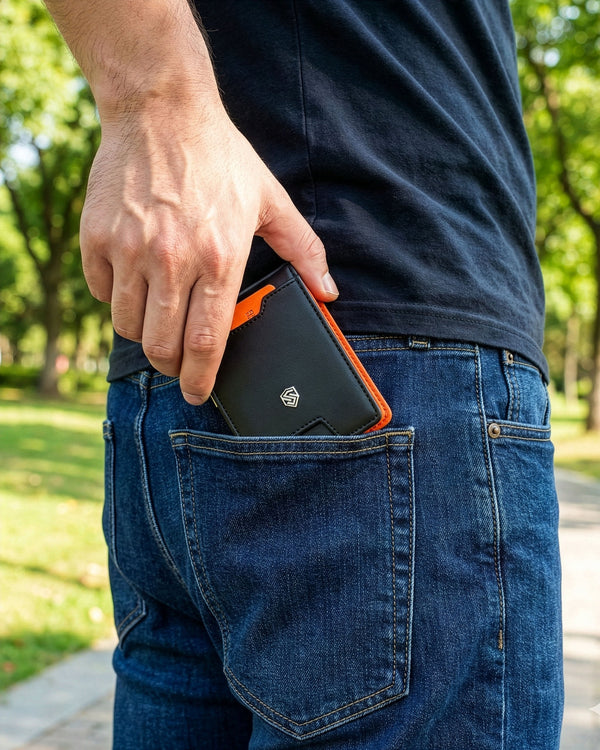 Vyriška plona piniginė, kortelių dėklas su RFID S23