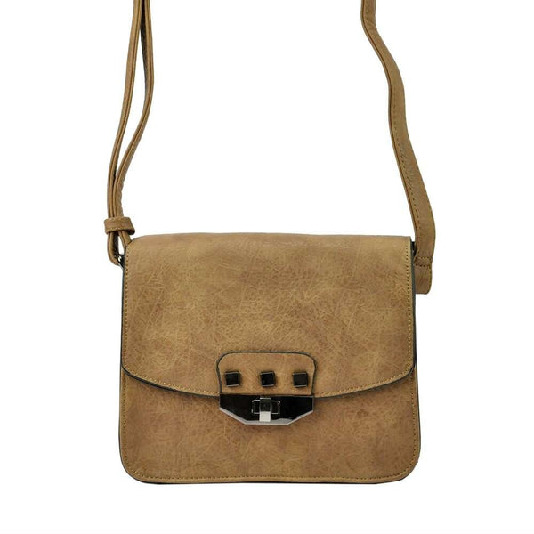 Moteriška crossbody rankinė Pierre Cardin 91023, ruda, eko oda, su reguliuojamu dirželiu