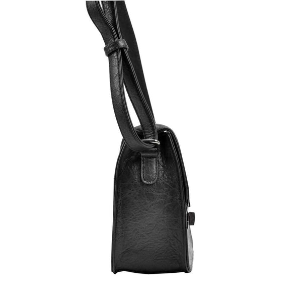 Moteriška crossbody rankinė Pierre Cardin 91023, ruda, eko oda, su reguliuojamu dirželiu